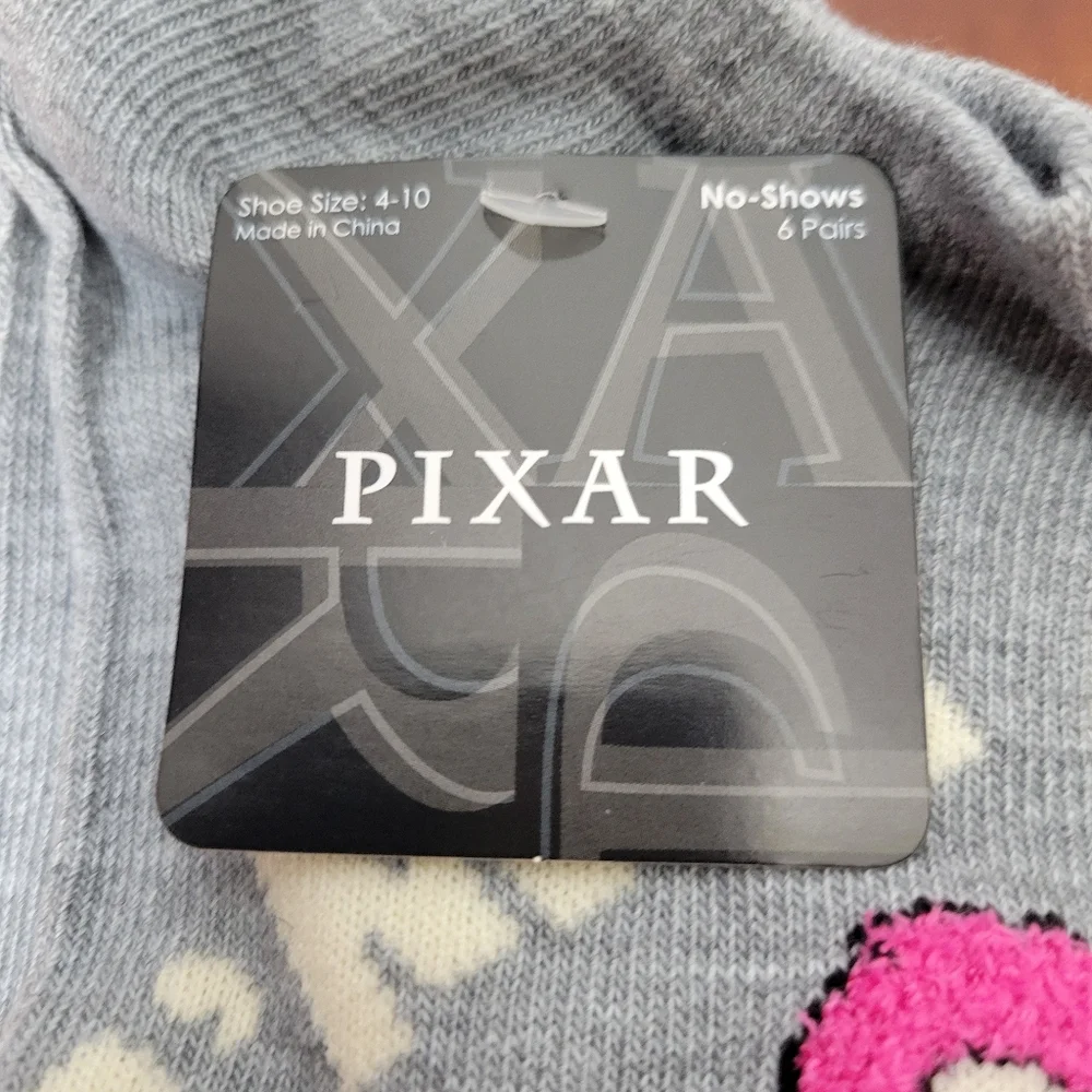 Pixar Womens Pixar No Show Socks 6 Pair Nwt